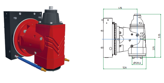 臥式鏜銑床銑頭